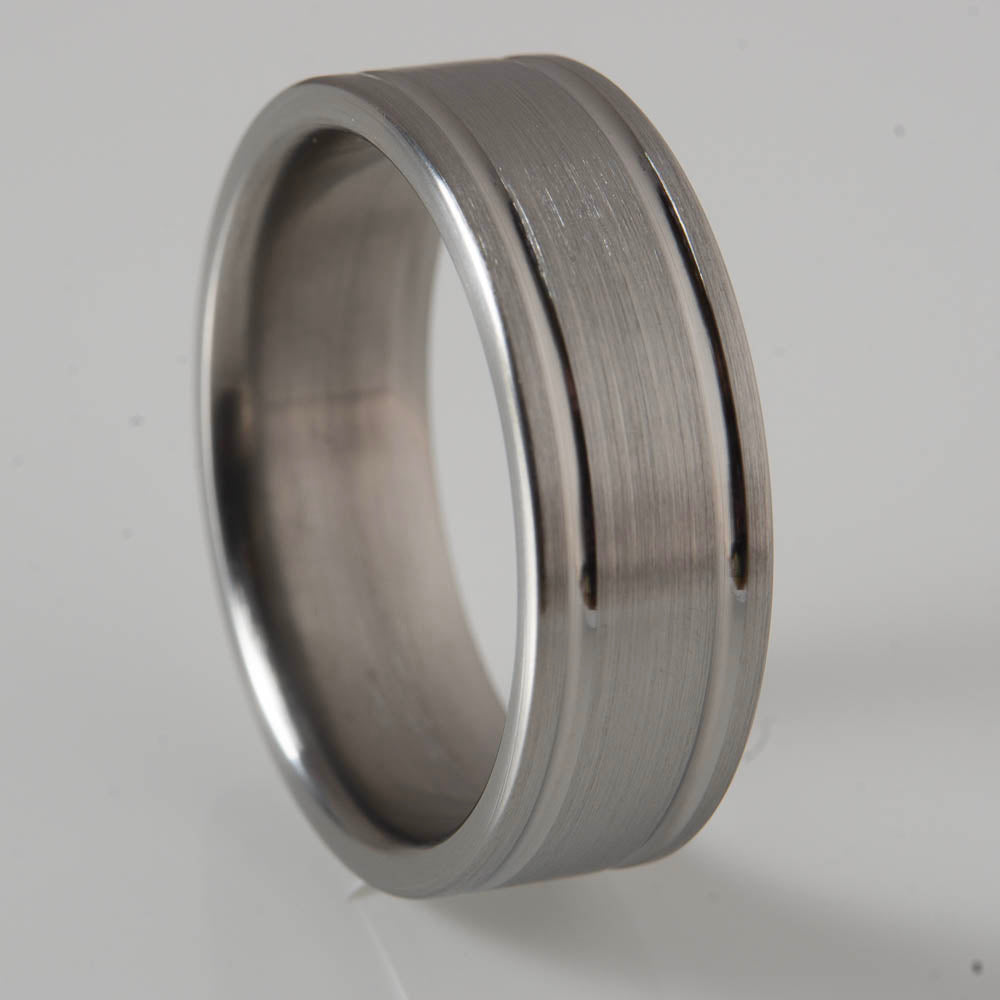 titanium rings with outer grooves