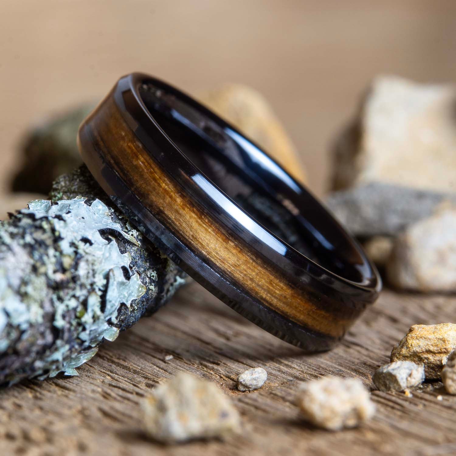 Black whiskey barrel ring