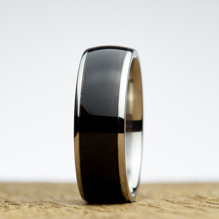 Ebony wood ring