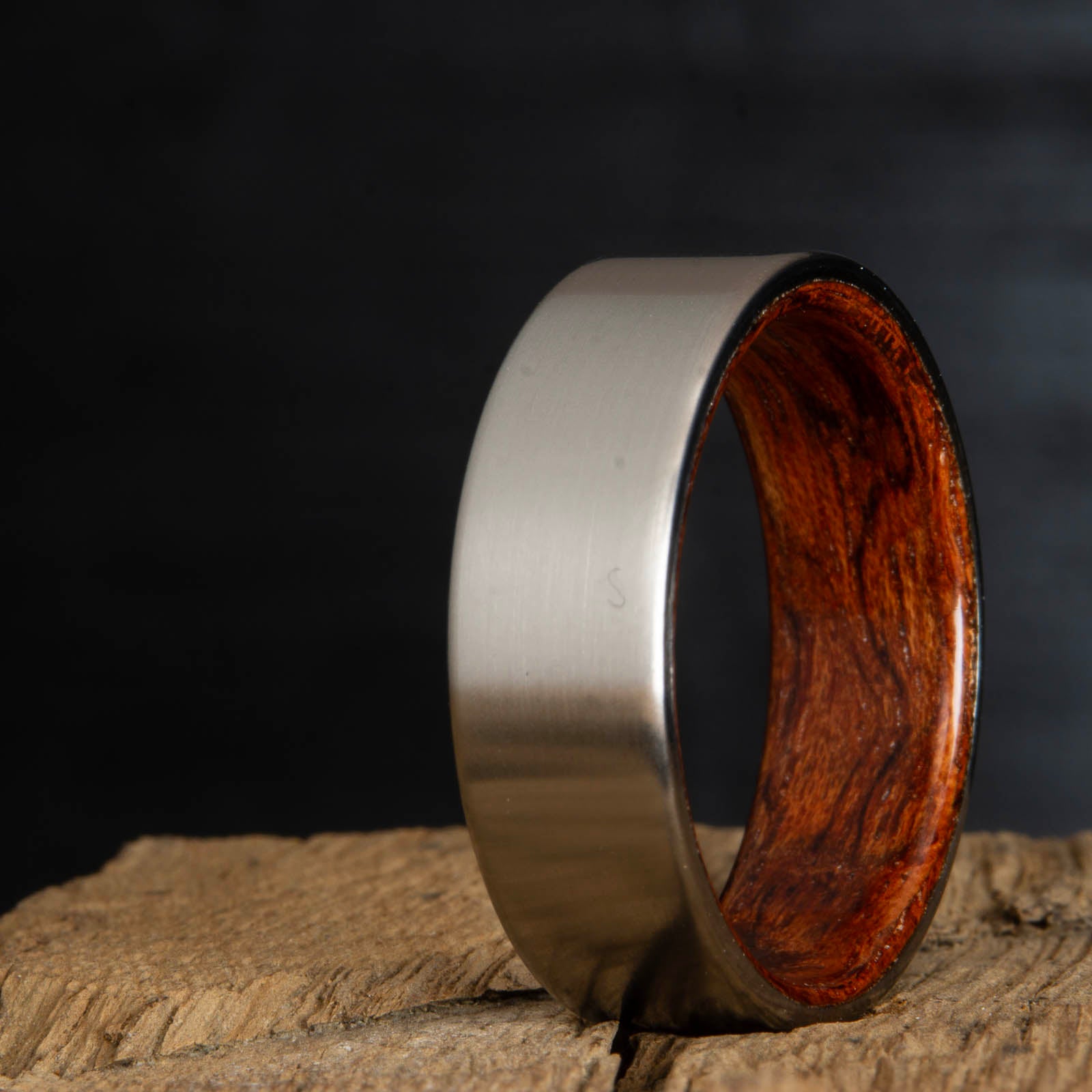 titanium bubinga ring-titanium wood ring