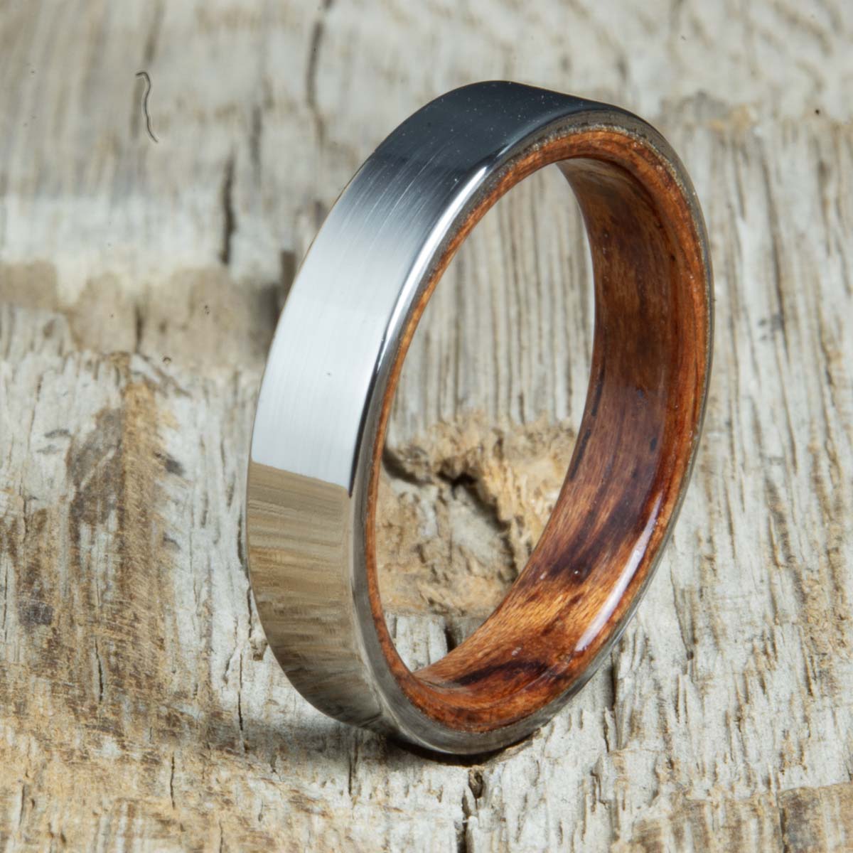 womens bubinga wood ring