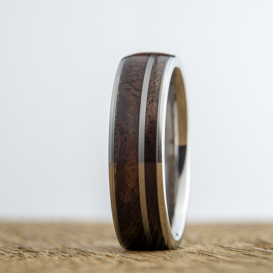 gunstock walnut wood ring