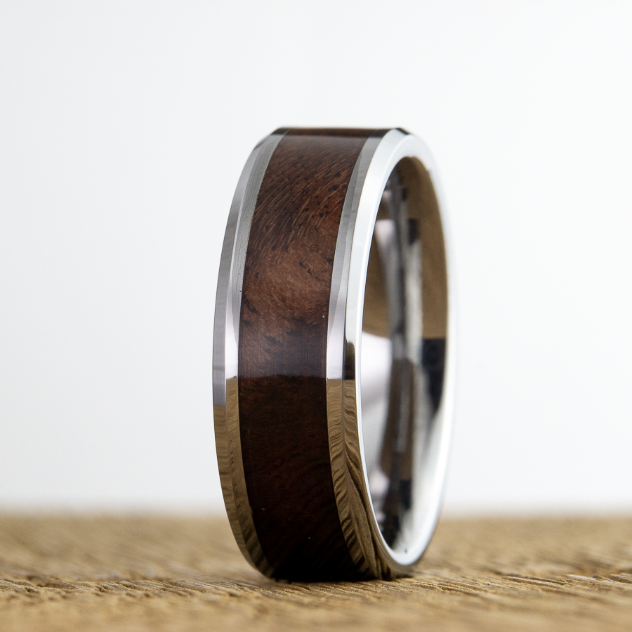 tungsten carbide and wood ring