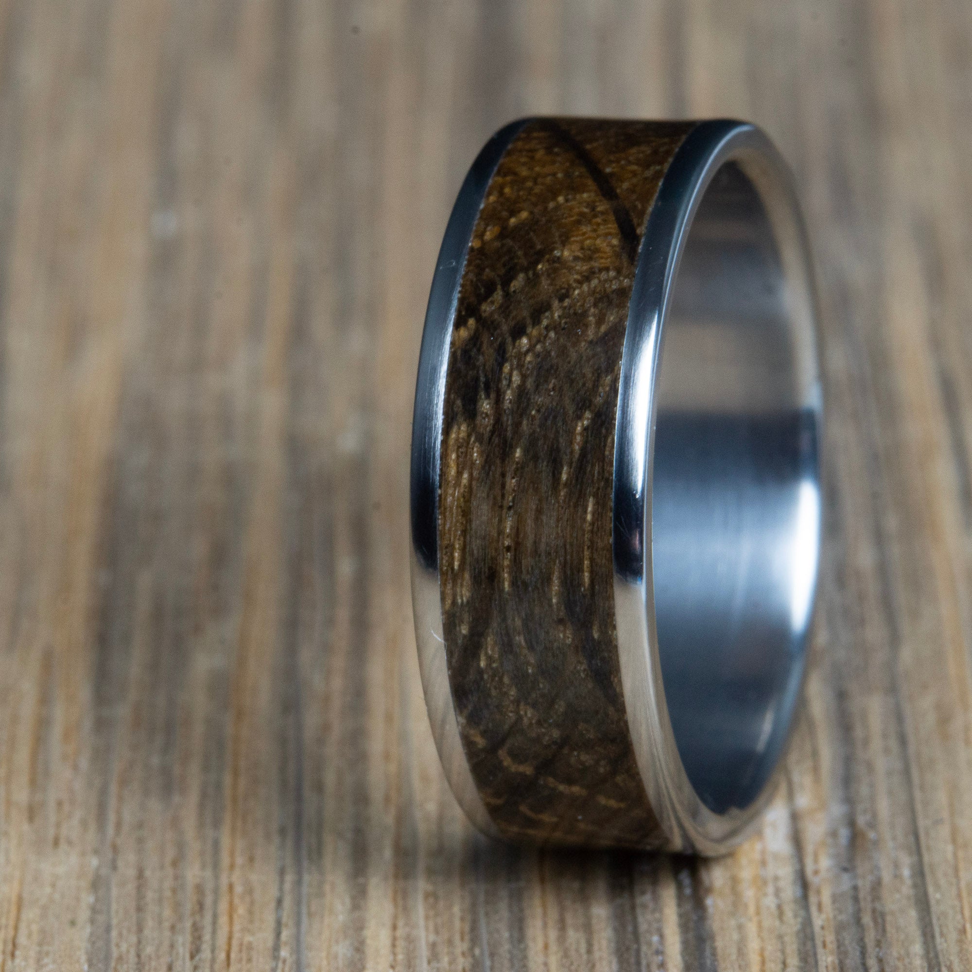 aged bourbon barrel mens ring