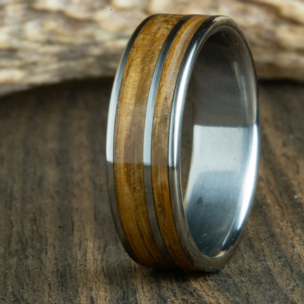 Whiskey barrel wood ring