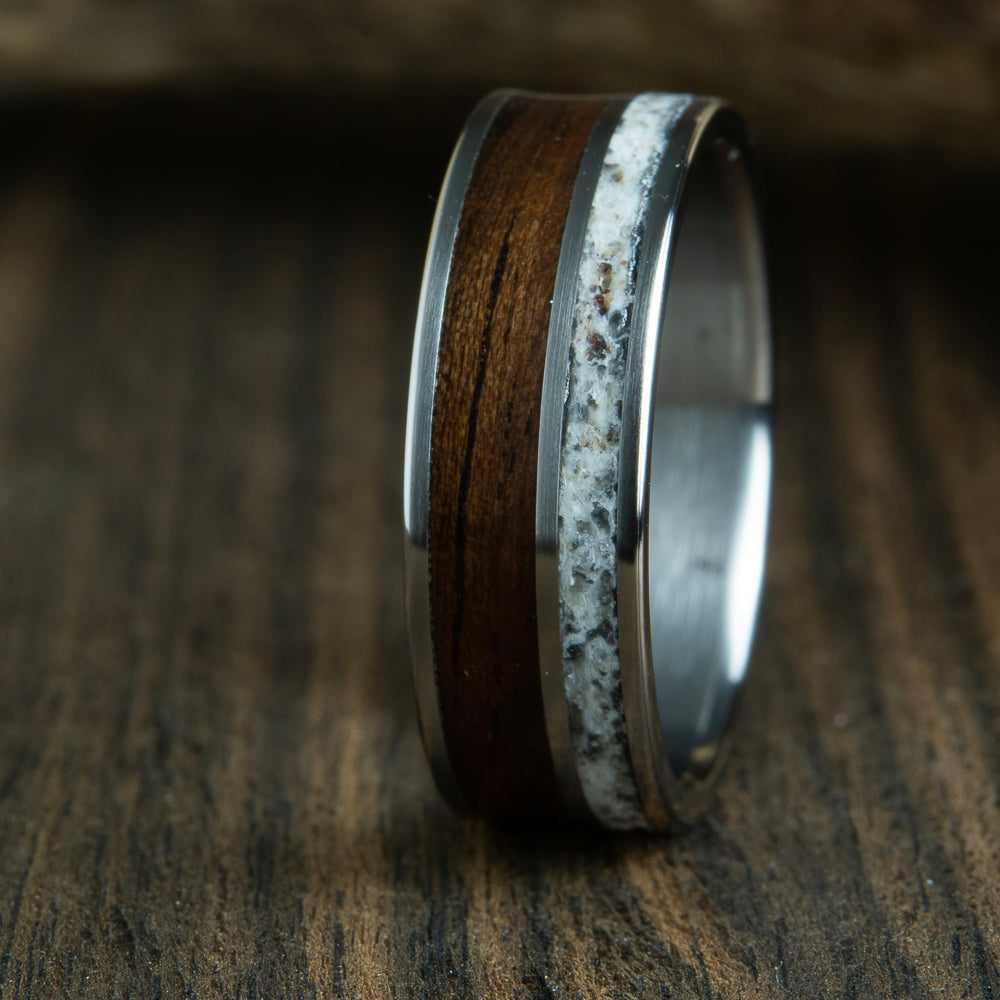 Ebony and Antler ring