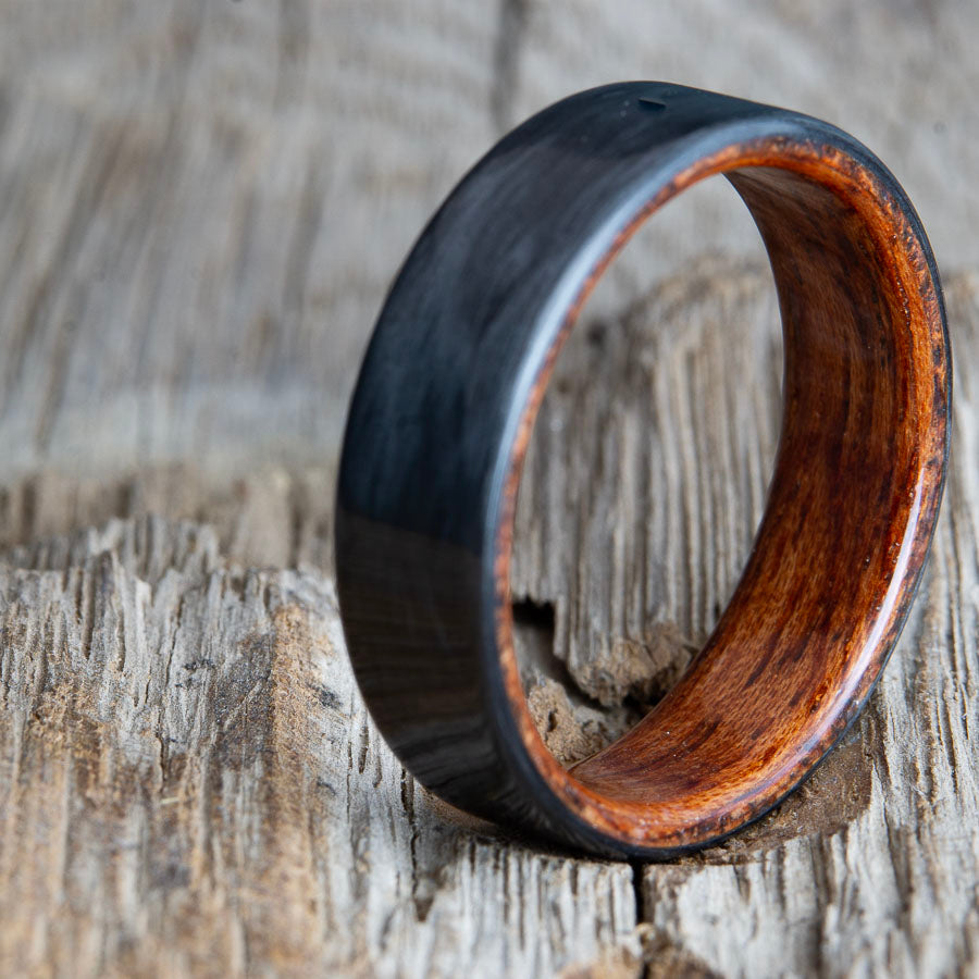 Black ring-carbon fiber-Bubinga wood