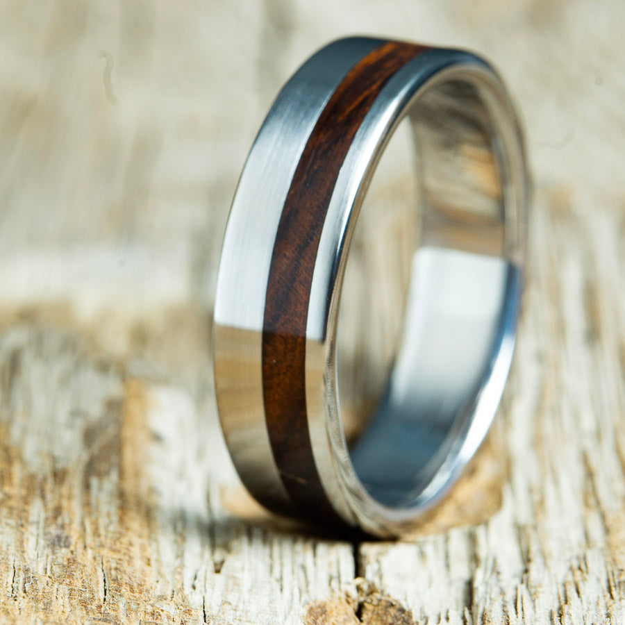 titanium and offset Ironwood ring