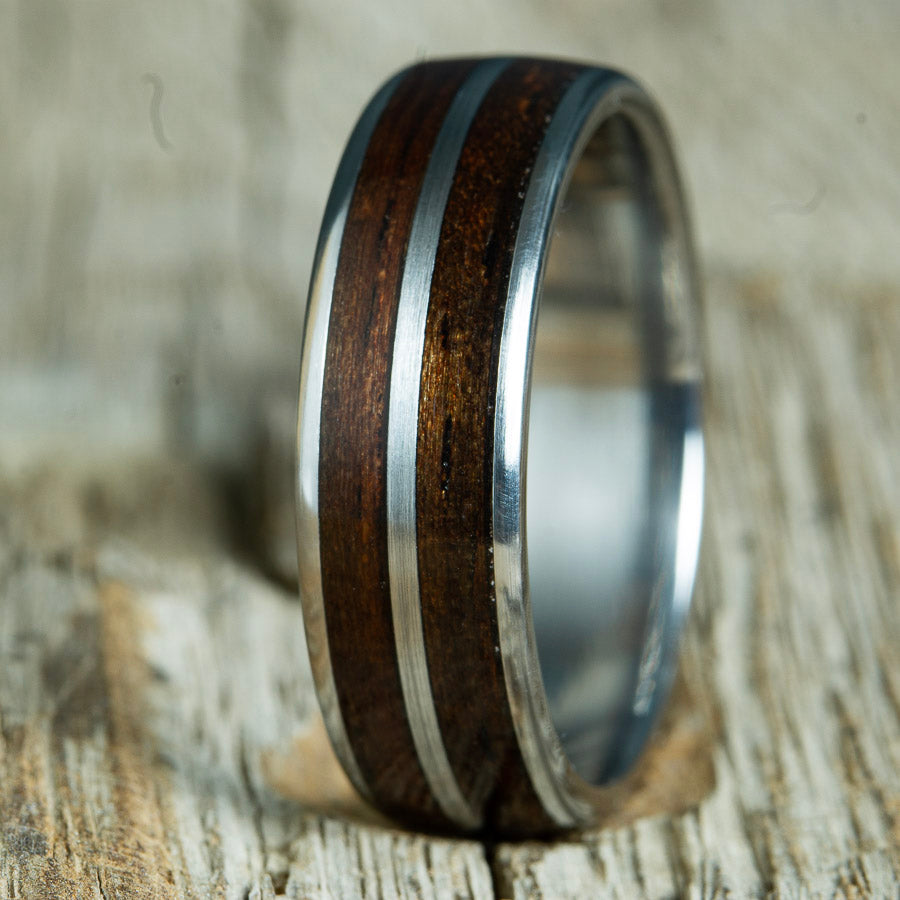 ebony twin inlay domed with titanium