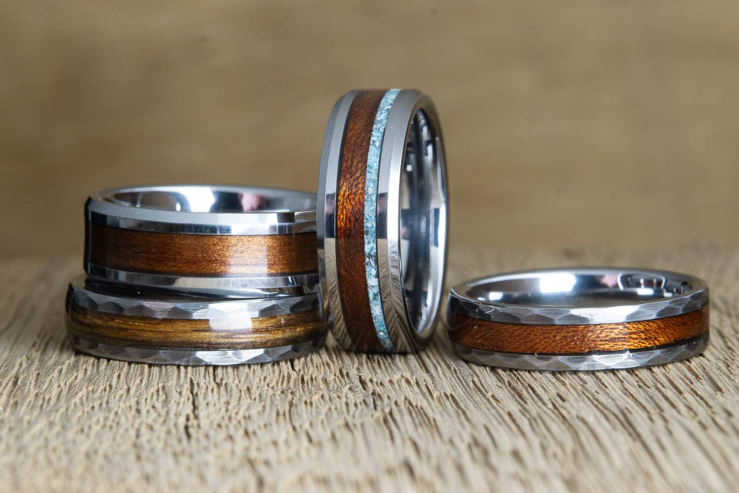 The Huntsman | Men's Titanium Wedding Band with Elk Antler & Turquoise –  Rustic and Main