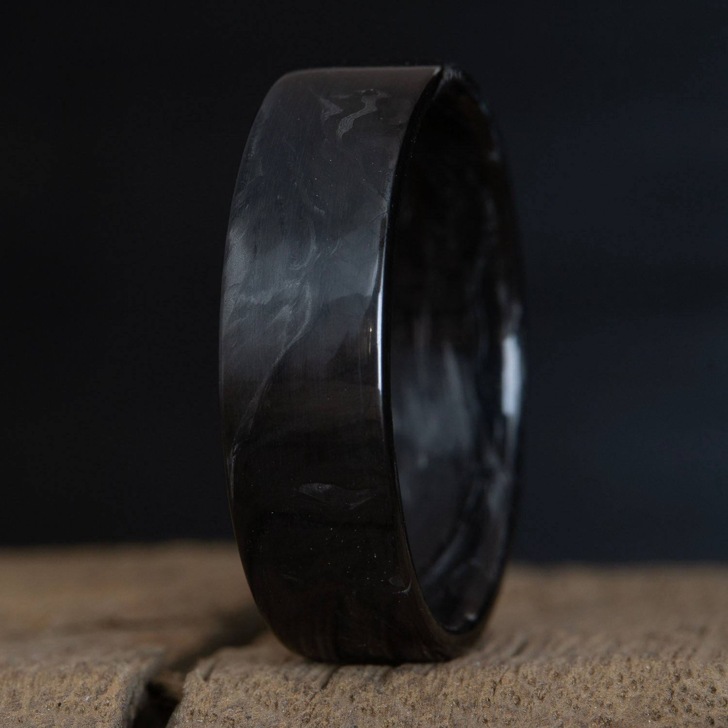 Forged carbon fiber ring, high gloss