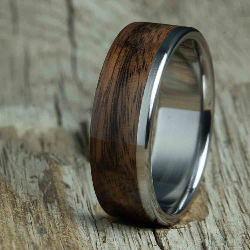 Rosewood and titanium ring
