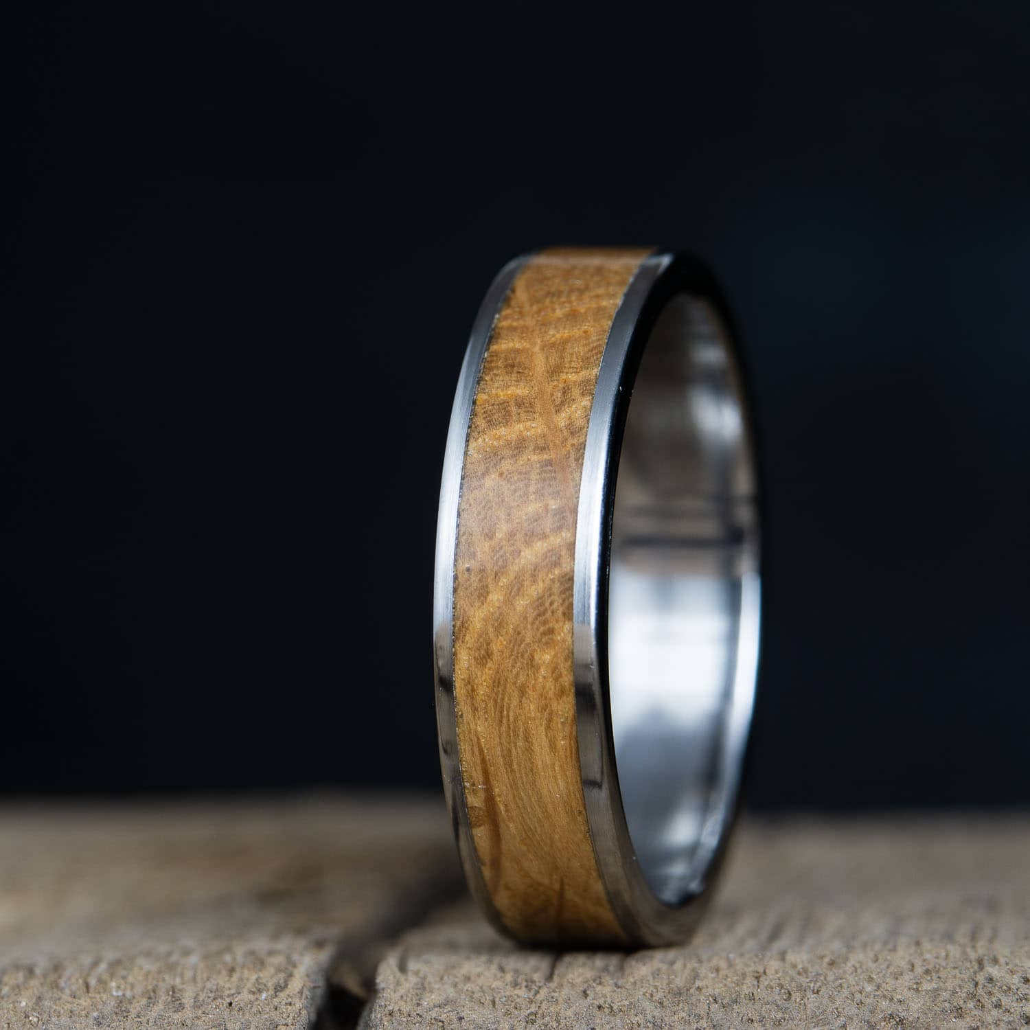 Whiskey barrel rings and wedding bands