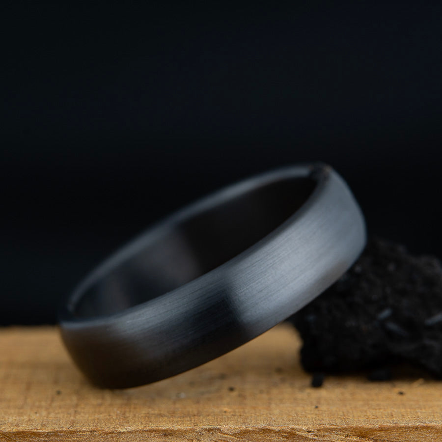 satin black zirconium ring