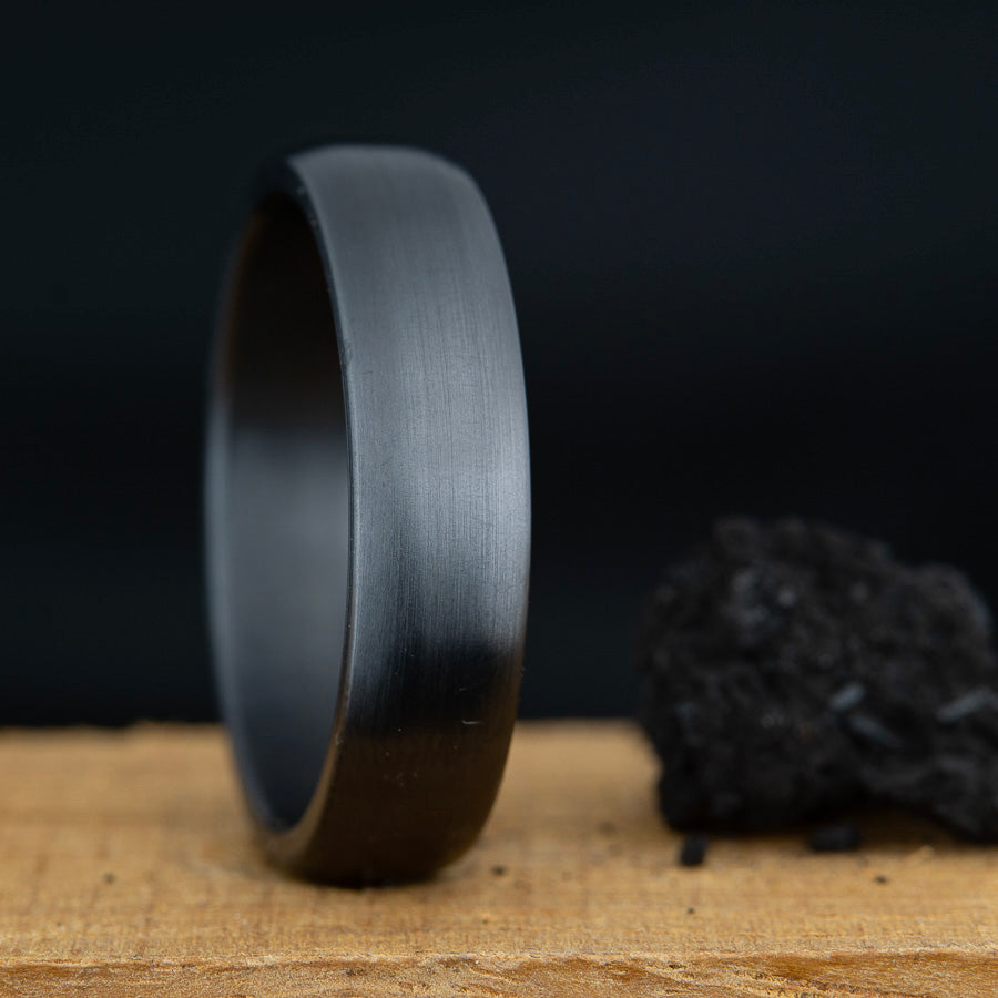 satin black zirconium ring