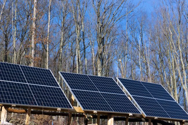 some of our backyard solar array that powers our ring making.