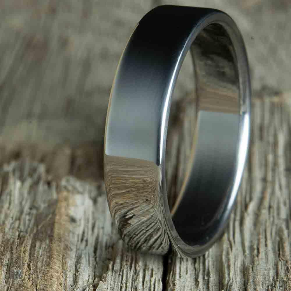 polished 6mm titanium wedding ring