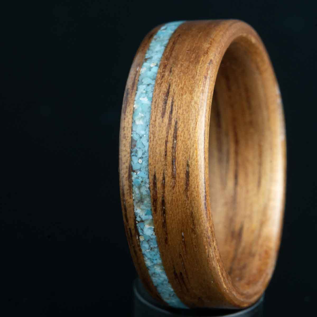 Turquoise with bentwood Koa