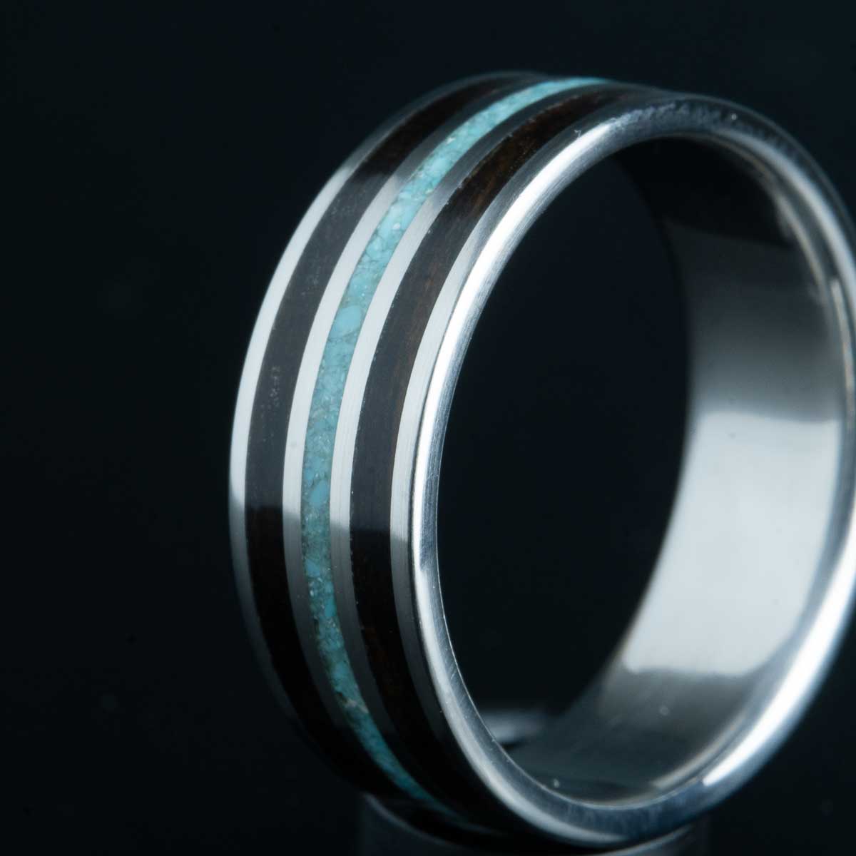 turquoise and ebony ring