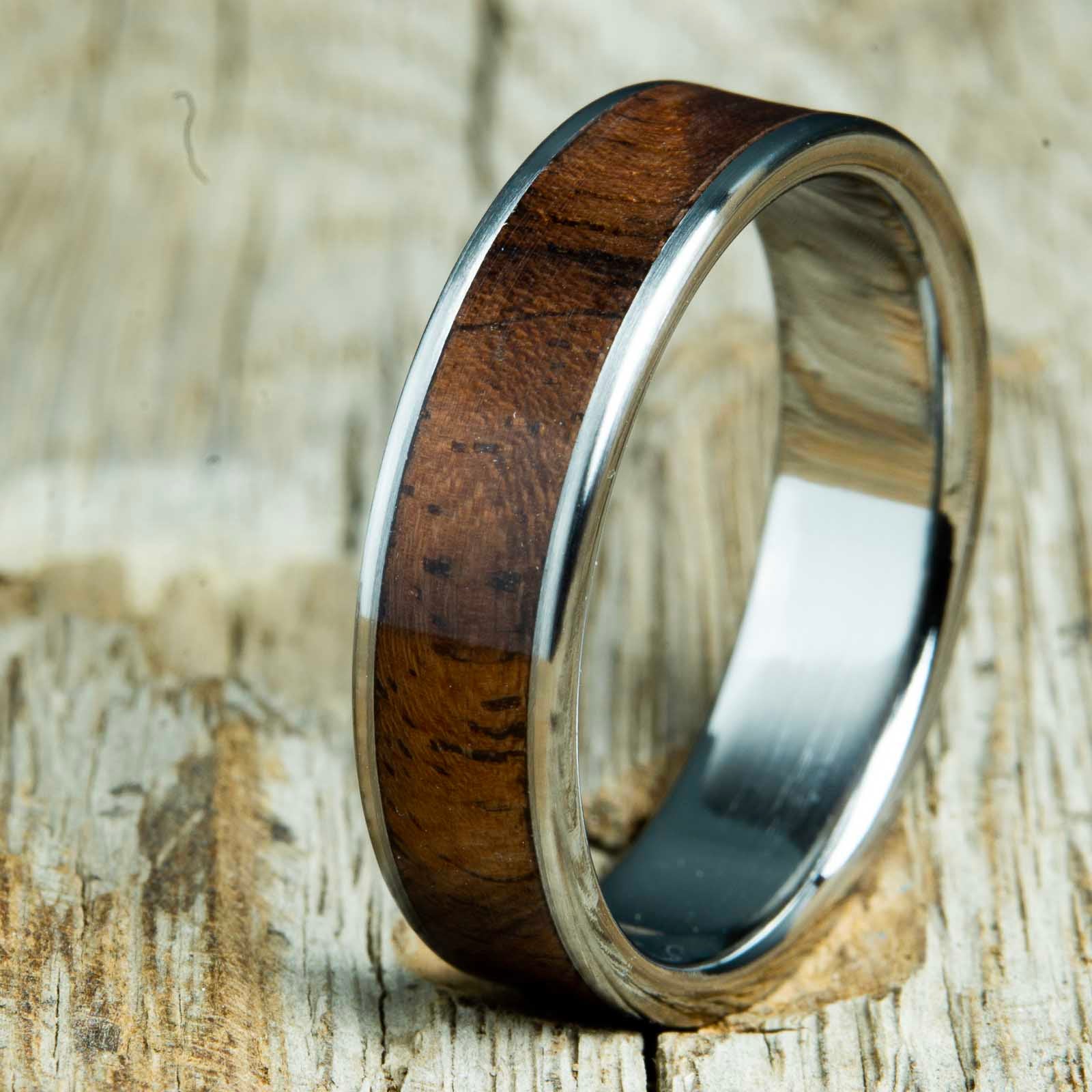 Black walnut mens ring