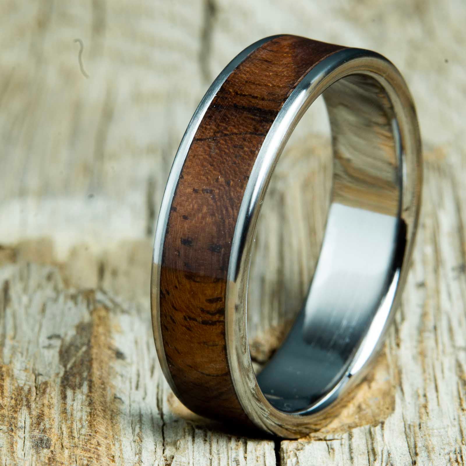 Black walnut mens ring