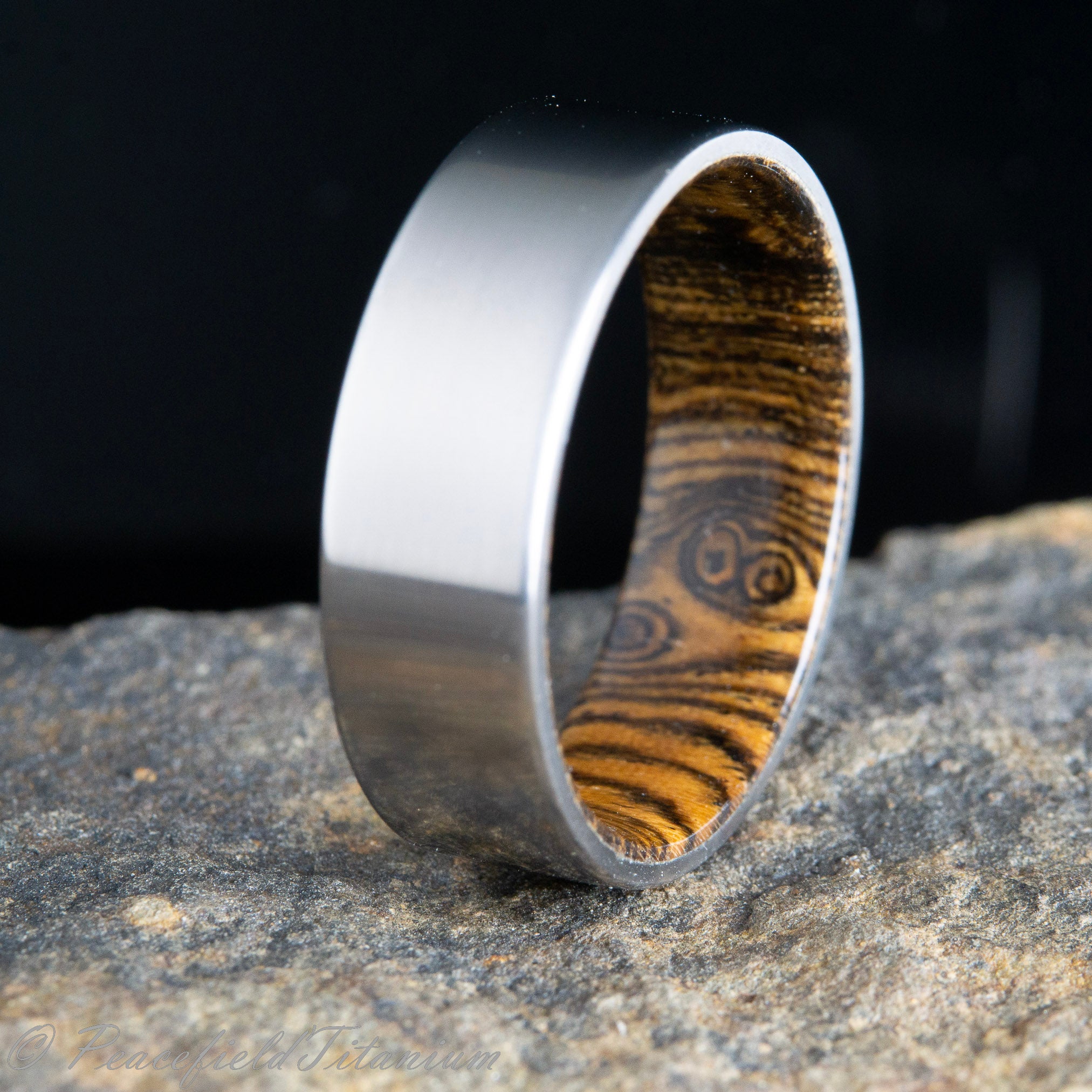 "The Barra" Bocote ring with titanium
