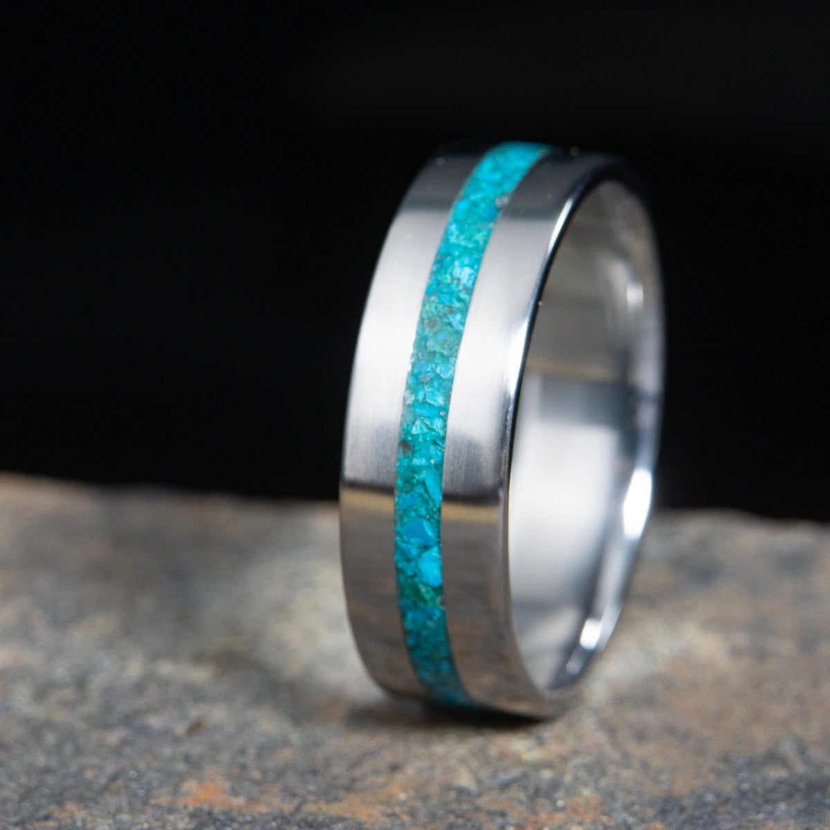 Turquoise wedding band | turquoise ring for him