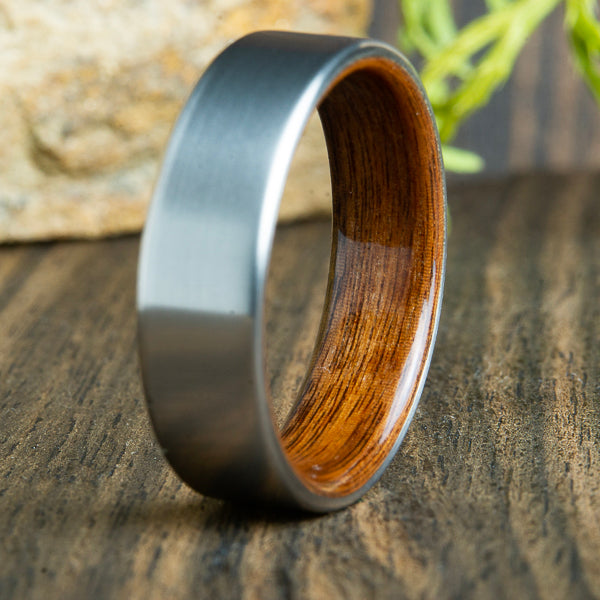 titanium wood ring made by Peacefield Titanium