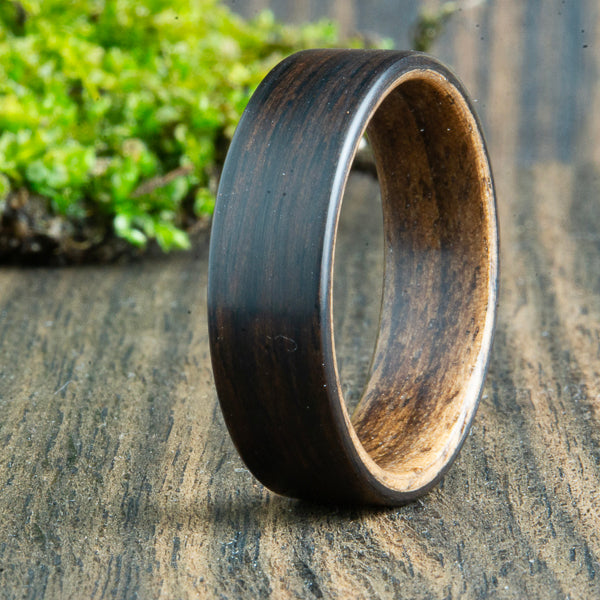 Ebony and black Walnut wood ring