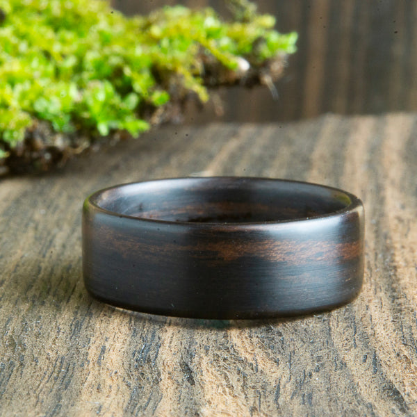 bentwood ebony wedding ring, wooden ring