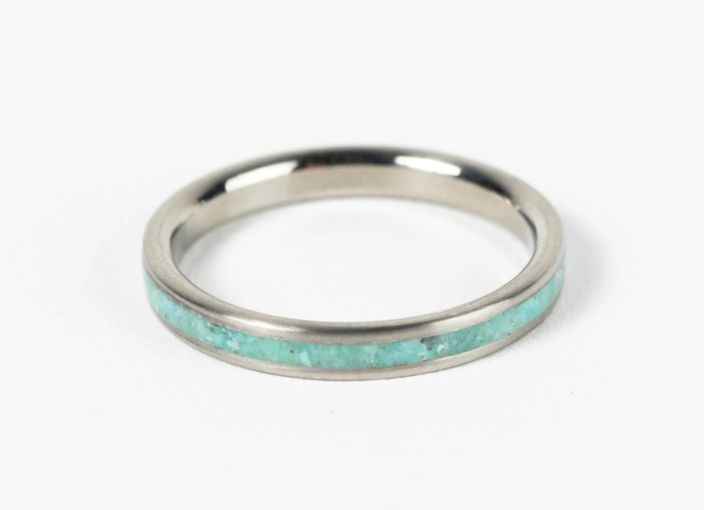 Turquoise his and hers wedding ring set